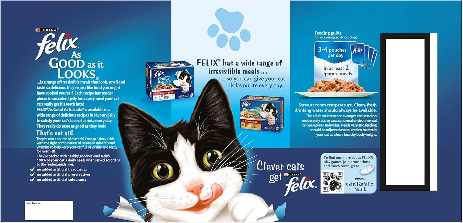 FELIX As Good As It Looks Cat Food Ocean Feasts 40 x 100g, Transparent, 4 kg (Pack of 1) - Image 3