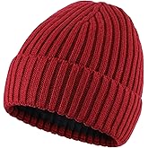 Connectyle Fleece Lined Cuffed Beanie Hat for Men Women Knitted Winter Wool Beanies Skull Cap Warm Watch Hat