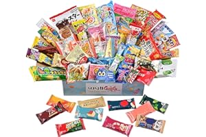 SUSHICANDY THE SWEET TASTE OF JAPAN 50 Japanese Candy & Snack box set 10 Japanese Kitkat assortment and 40 popular Sweets (GIFT BOX)