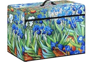 Psesaysky Irises Sewing Machine Cover Dust Cover Lightweight Durable Protective Cover for Sewing Machine to Keep Clean & Safe Easy Cleaning Home Decor