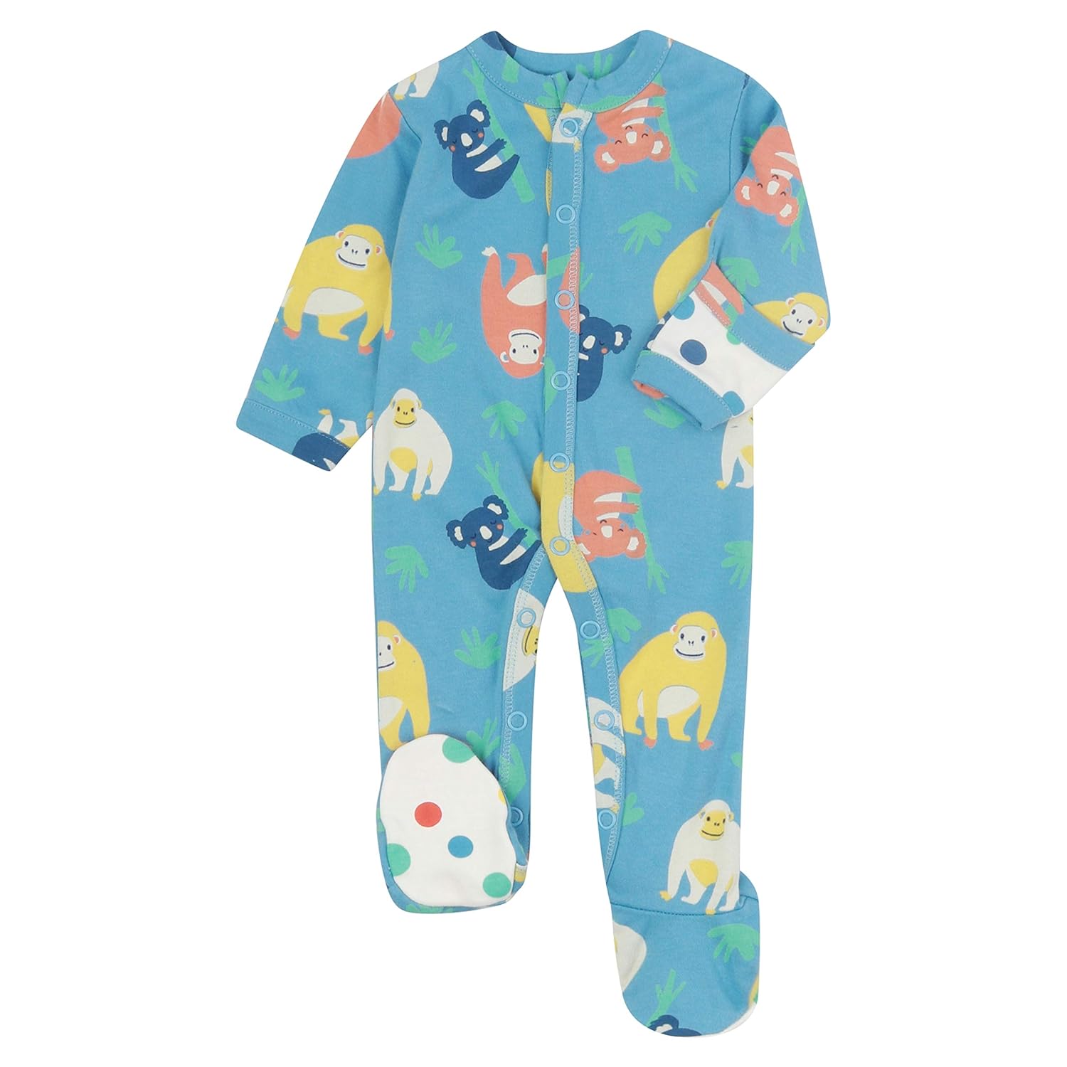 Unisex Bebe Nina Bebe Nino Koala Piccalilly Pijama De Bebe Con Pies Jersey Suave Orangutan Algodon Organico Libre De Quimicos Bebe Ninas De Hasta 24 Meses Futakuchi Hakata Com