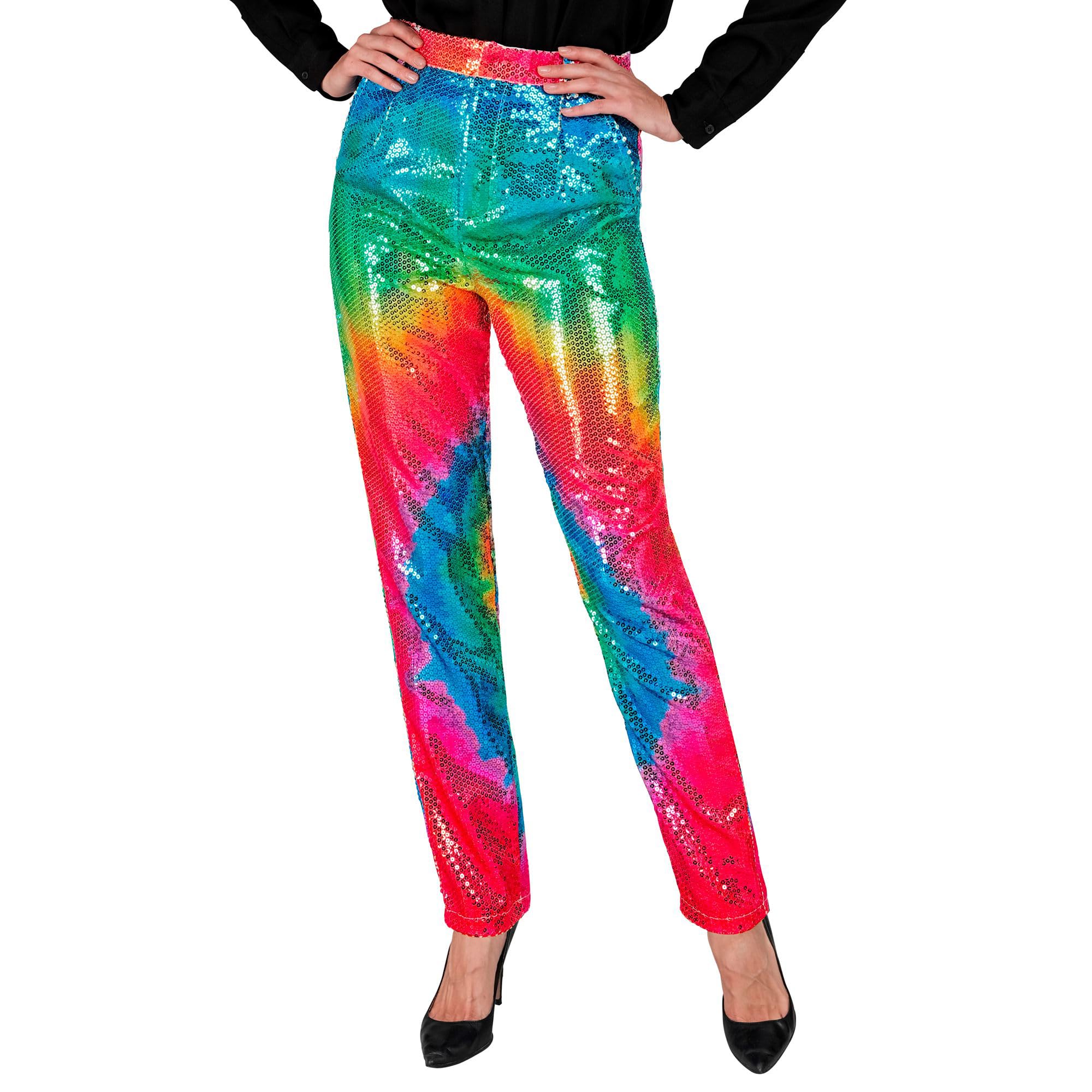 Widmann - Party Fashion Women's Psychedelic Disco Fever Sequin Pants Schlagermove Women's Trousers
