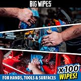 Big Wipes Heavy Duty Pro+ Hand Wipes x100 Refill Pouch view 7