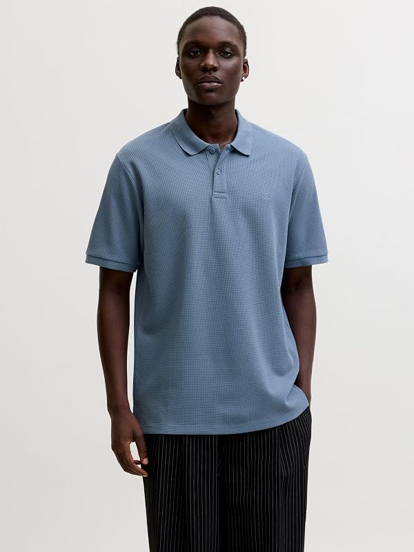Polo para Hombre Jjeaustin SS Noos, Blue Mirage., L — foto 2 de 7