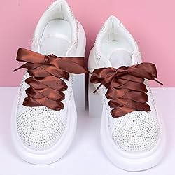 Booyckiy Flat Colorful Satin Ribbon Shoelaces