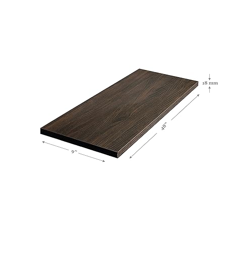 Deco Home Wall Shelf 18Mm Dark Brown Wood 48 (Without Bracket)
