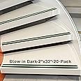 LifeGrip Anti Slip Traction Treads with Glow in Dark Stripe (20-Pack), 2" X 32", Best Grip Tape Grit Non Slip, Outdoor Non Skid Tape, High Traction Friction Abrasive Adhesive for Stairs Step