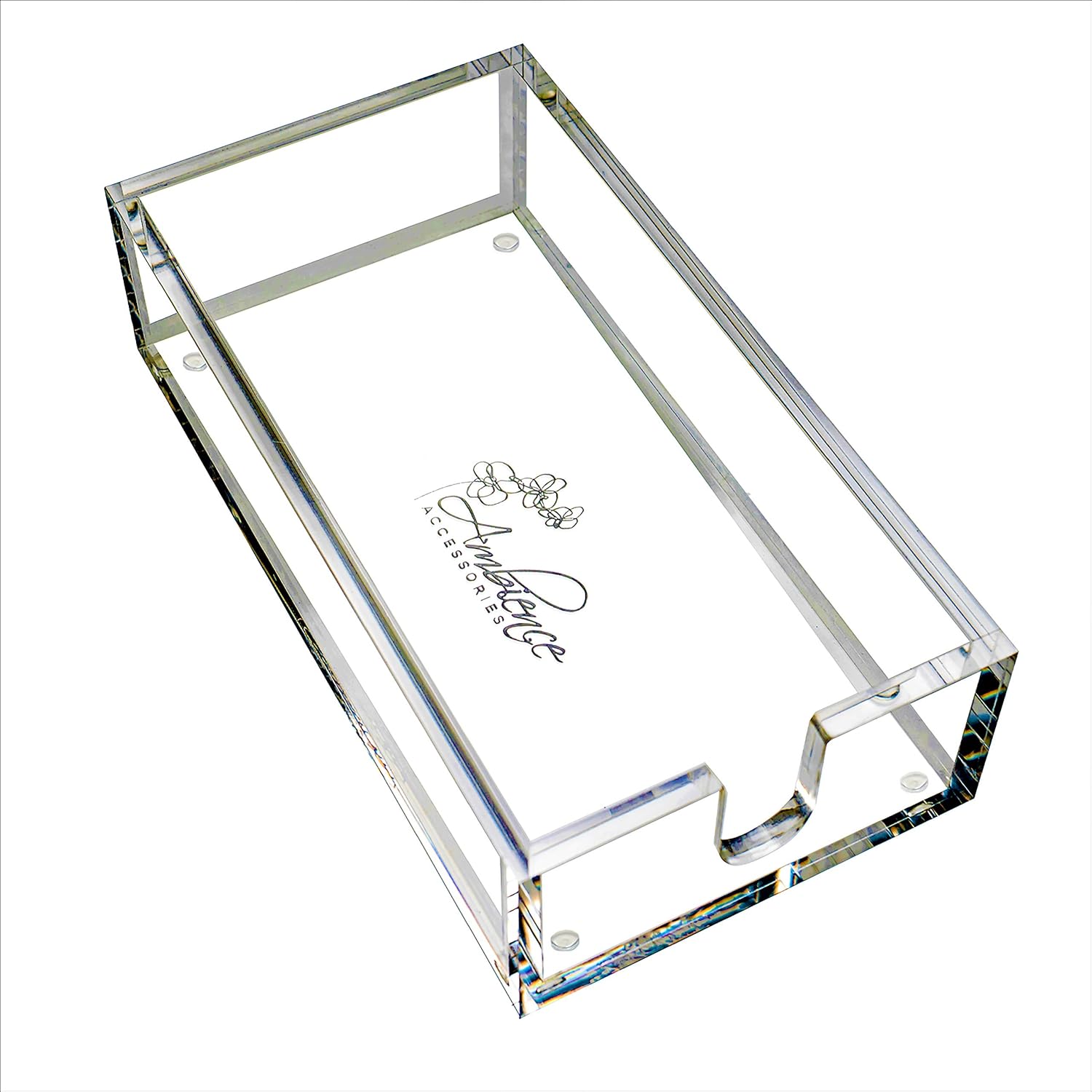 Welcome To Order Acrylic Napkin Holder Guest Towel Holder Tray For Bathroom