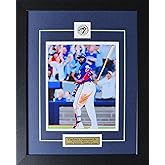 Vladimir Guerrero Jr. Toronto Blue Jays 2025 ALDS Grand Slam Bat Flip Baseball Memorabilia 8x10 Frame (Back Color)