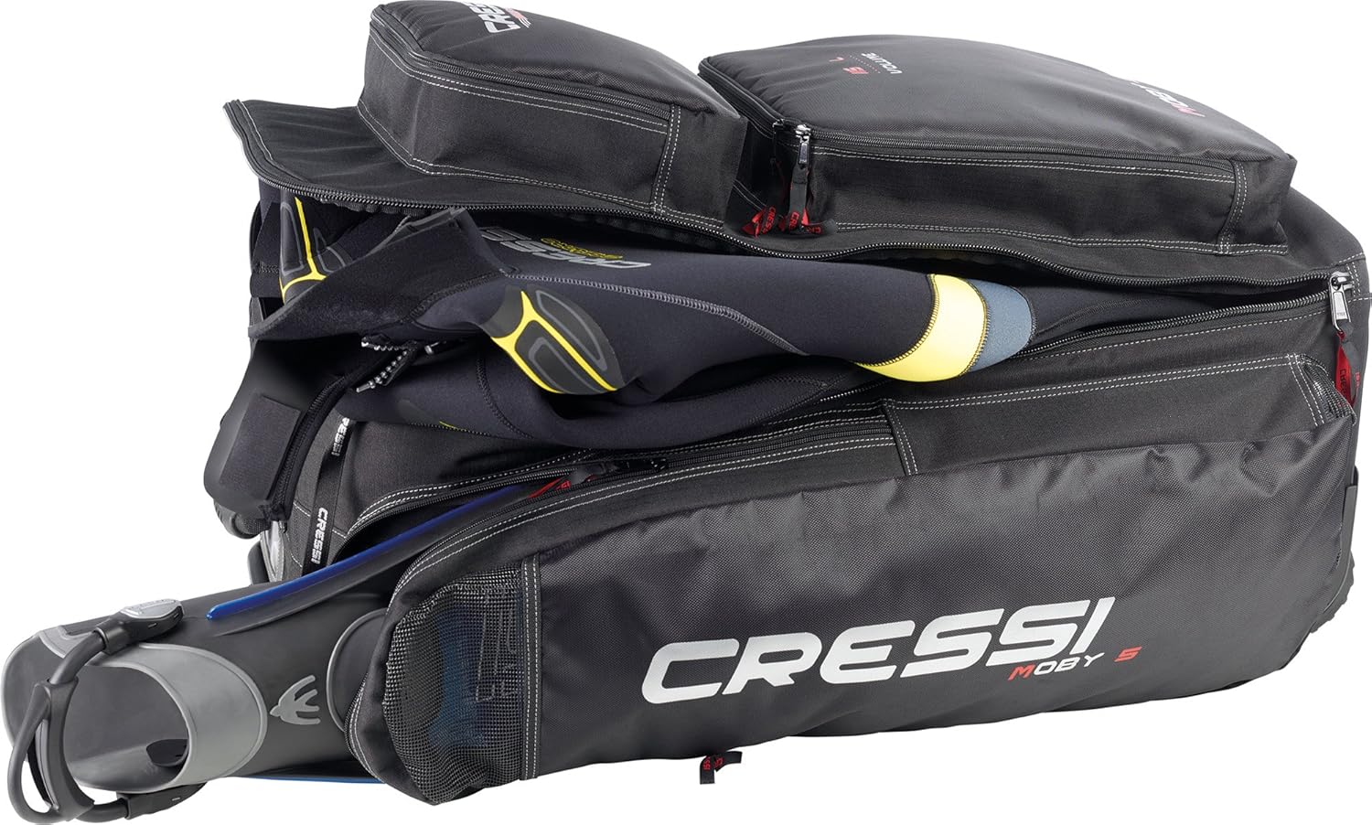 Cressi Strong Large Capacity Trolley Bag 115L with Backpack Straps | Moby 5 designed in Italy : Diving Roller Bags : Clothing