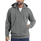 COOFANDY Mens Knitted Hoodie Sweater Long Sleeve Turtleneck Quarter Zip Pullover Sweaters with Pocket