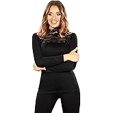 EGI ® Exclusive Collections Merino Wool Blend Long Sleeves Top with Tulle. Proudly Made in Italy.