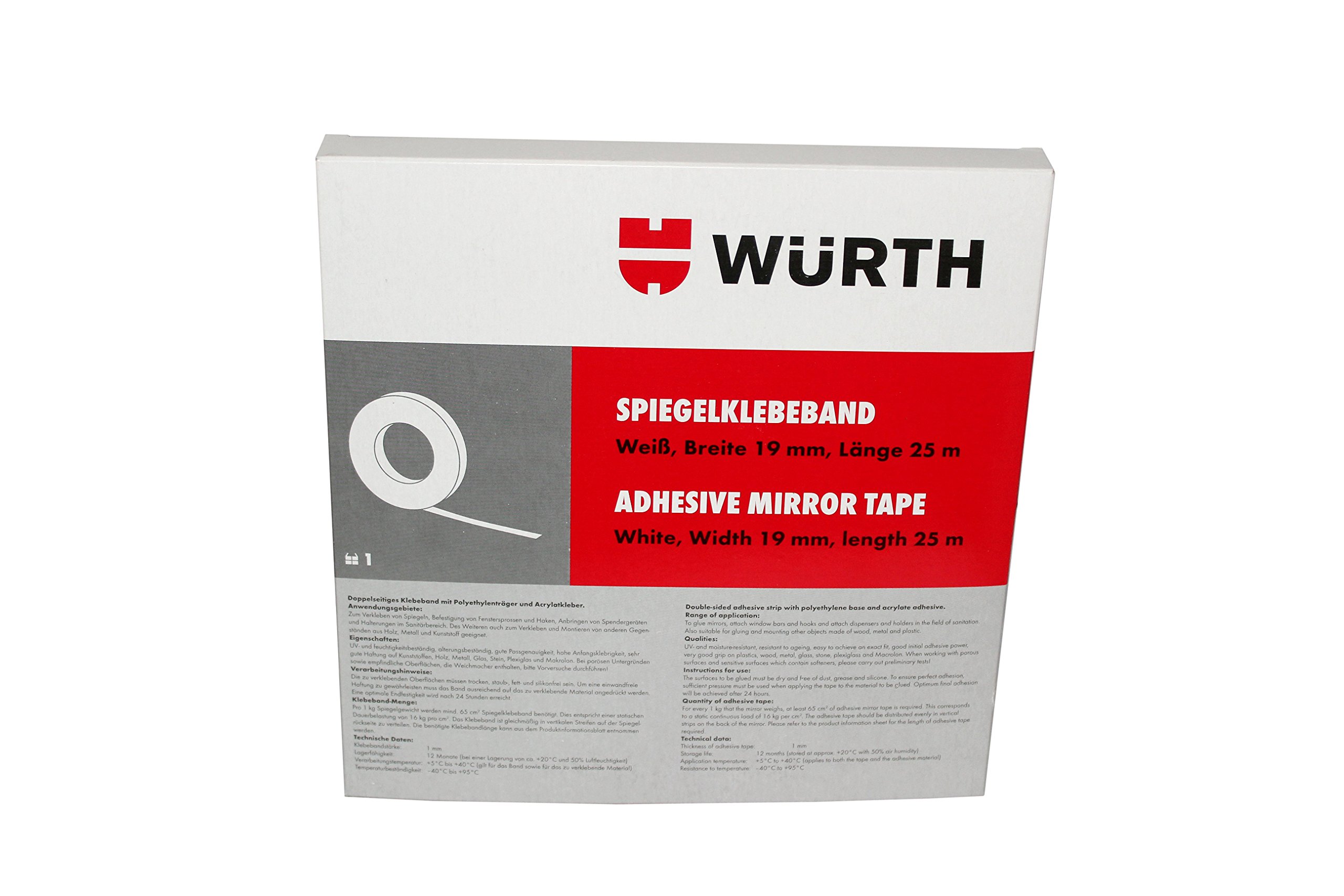 NASTRO Specchio Würth Bianco Larghezza 19 mm E Lunghezza 25 m