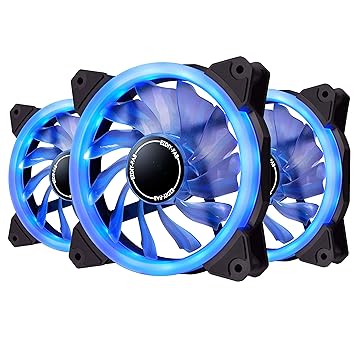 EZDIY-FAB Ventilador de Anillo LED de 120mm,Ventilador de Caja LED ...