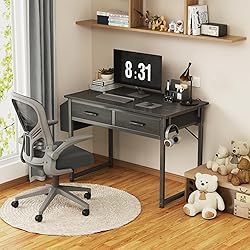 DLisiting Small Desk with Fabric Drawers for