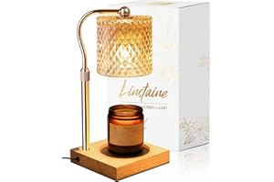 LINSTAINE Candle Warmer Lamp with Timer Dimmer Adjustable Height, Birthday Gifts for Women, House Warming New Home Decor Gifts for Mom, Electric Wax Warmer for Jar Candles, Amber
