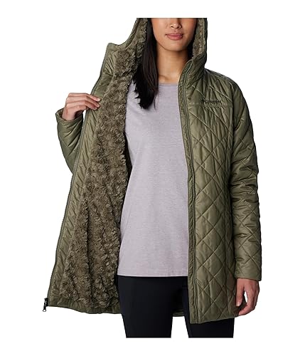 Columbia Women's Copper Crest Long Jacket, Stone Green, Medium in
