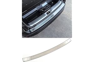 YAKANEY for Toyota Highlander 2015-2019 Rear Bumper Protector Guard Cover Trim Stainless Steel, Trunk Outside Door Sill Protector Cover, Real 304 Stainless Steel Plate Guard for Highlander 2018- Silver