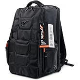 Gruv Gear Travel Laptop Backpack, 20L Black Tech Backpack with Modular Storage Shelves, Dual Access Pockets &amp; TSA-Friendly Design, Compact Carry-On Backpack for Work, Travel &amp; Everyday Carry