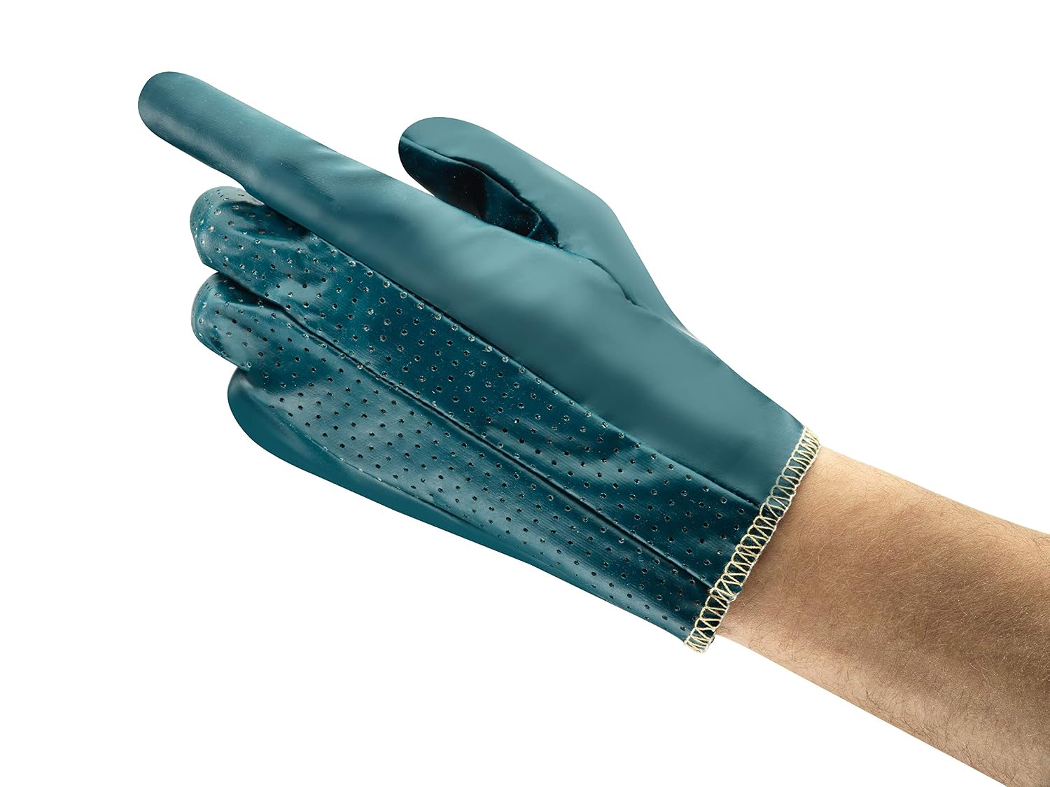 Ansell Hynit 32-125 Work Gloves with Liquid-Repellent Impregnation, Special Nitrile Formulation