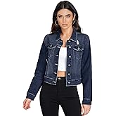 Hybrid & Company Women's Long Sleeve Denim Jackets Basic Button Down Jean Jacket with Pockets