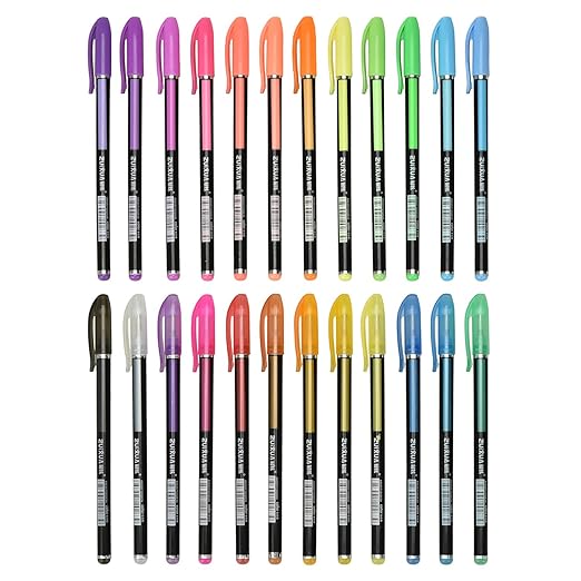 Pretop Gelstifte Set | Gelschreiber | Multicolor Gel Stift Set Inklusive Metallic, Glitzer, Neon, waterchalk für Künsterbedar
