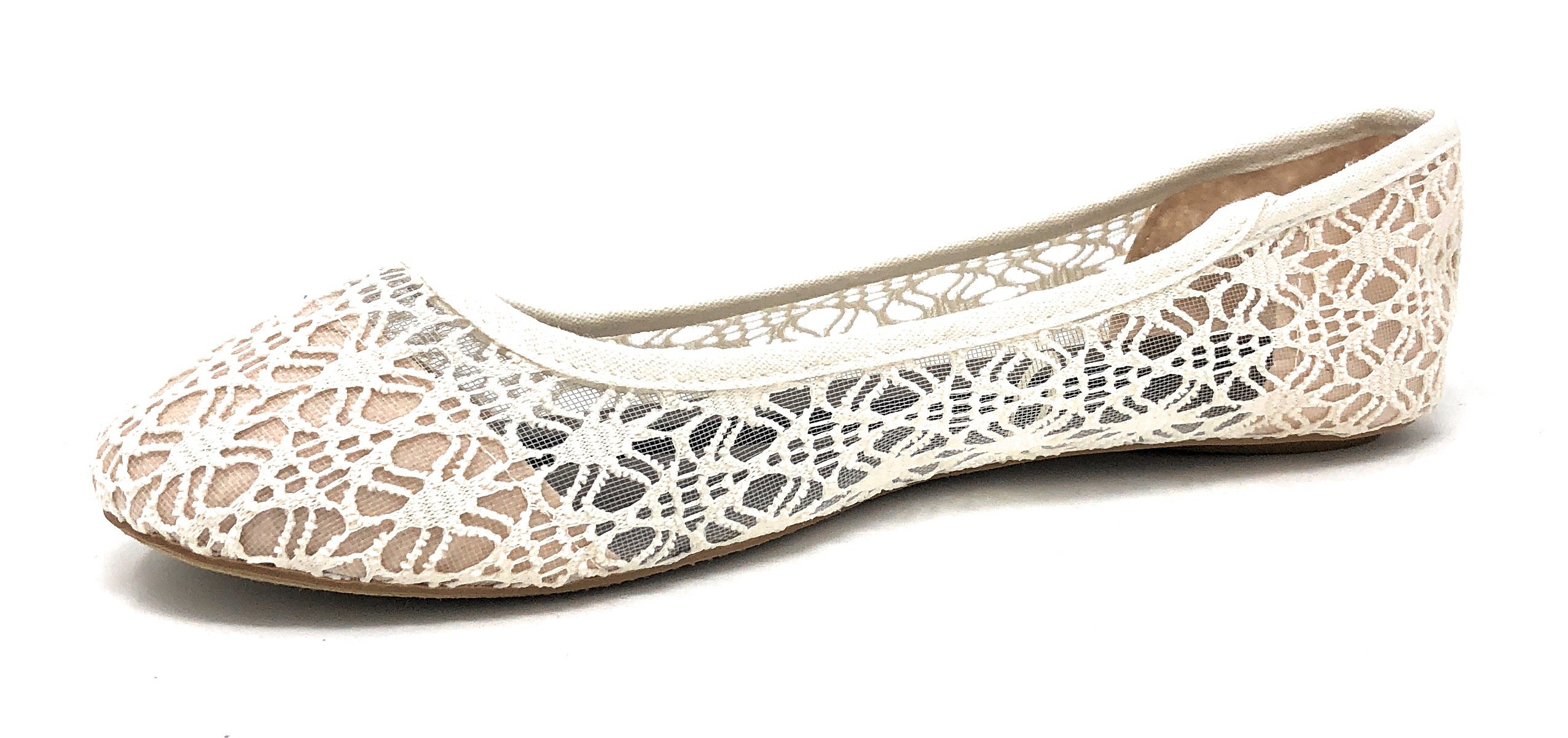 Charles Albert Women's Breathable Crochet Lace Ballet Flat - Image 4