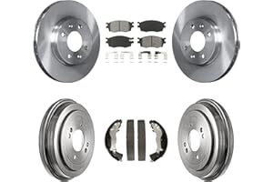 Transit Auto Front Rear Disc Brake Rotors Semi-Metallic Pads And Drum Kit Replacement For Hyundai Accent Kia Rio Rio5 K8S-103