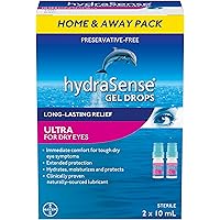 hydraSense ULTRA Eye Gel Drops, For Dry Eyes, Fast and Long-Lasting Relief, Preservative Free, Naturally Sourced Lubricant, 2