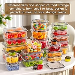 50 PCS Food Storage Containers with Lids Airtight
