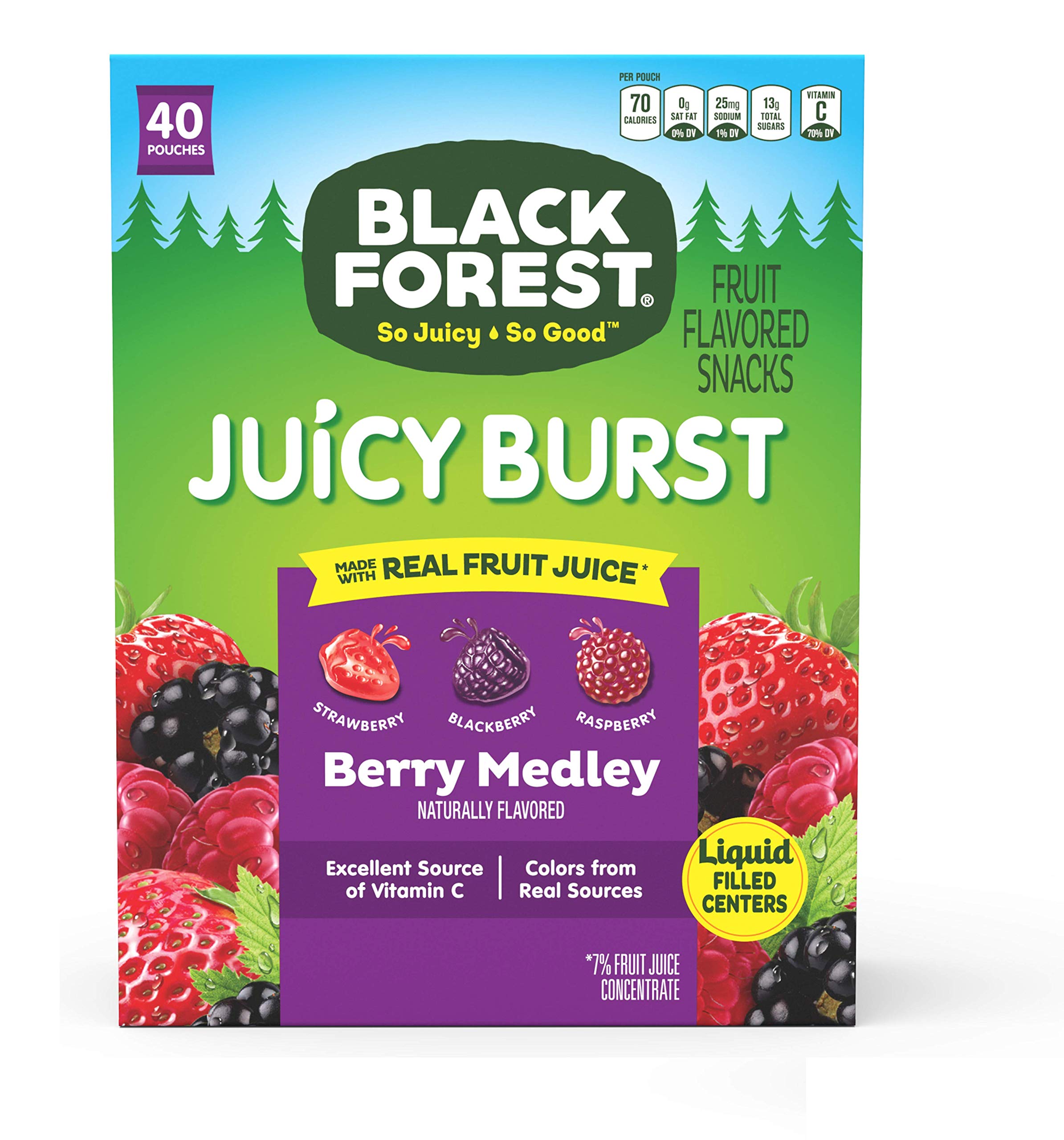 Black Forest Medley Juicy Center Fruit Snacks, Mixed Fruit