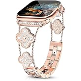 Compatible for Apple Watch Bands 38mm 40mm 41mm 42mm 44mm 45mm 49mm for Women, Stainless Steel Metal Wristband Apple Watch Strap for iWatch Ultra SE Series 9/8/7/6/5/4/3/2/1