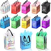 40 Pcs Reusable Gift Bags with Handles - Include 20 Iridescent Gift Bags & 20 Tissue Paper - Employee Appreciation Gifts Bulk for Staff, Team, Coworker, Teachers, Nurse, Thank You Gifts (Colorful)