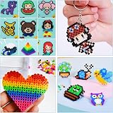 GOLDGE Fuse Bead Kit 24 Colors 6300 Pcs Iron Beads Pegboards Tweezers Craft Set view 4