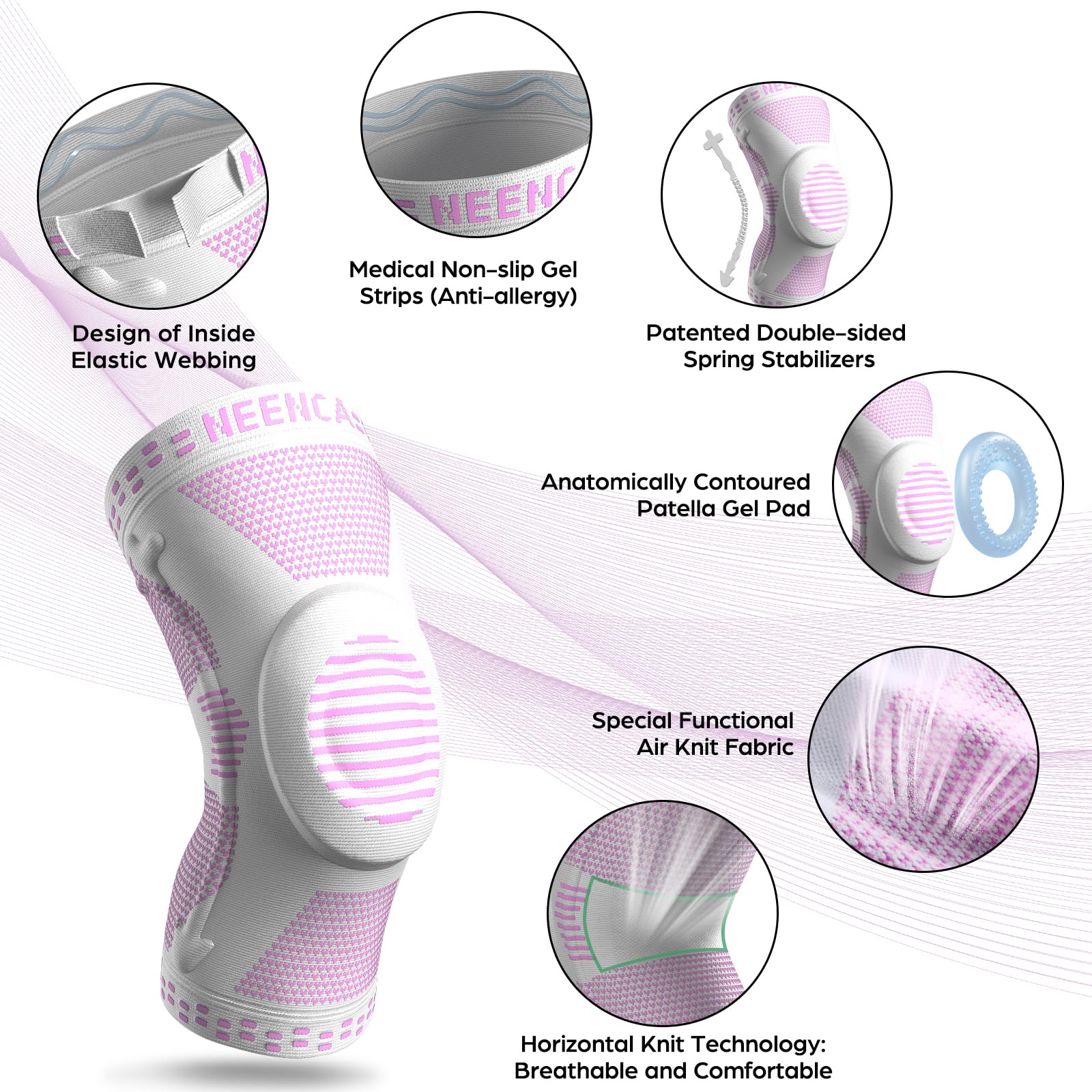 NEENCA Professional Knee Brace For Pain Relief, Medical Knee Support