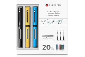 Sheaffer Calligraphy Maxi Kit with Black, Yellow, and Blue Pens and Assorted Nibs and Inks