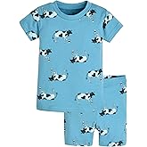 moimoln 6M-8Y Soft Cotton Modal Baby Toddler Pajamas Boys Girls Snug fit Pjs Daily Short Summer Flower Character