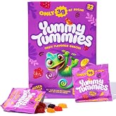Yummy Tummies Low Sugar Fruit Snacks, 3g Sugar Per Pouch, 0.8 oz (22 Count) | Soft &amp; chewy gummies for kids, no artificial colors or flavors, 5 fruity flavors, perfect for lunchboxes &amp; school