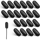 JIYIN 20 Pack Microphone Covers Foam Windscreen, Headset Microphone Covers Sponge Microphones Windscreen Pop Filter Replacement Windshield for Headset Microphones