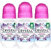CRYSTAL BODY DEODORANT Roll-On - Unscented Susan G Komen (2.25 fl oz) - 3 Pack - Packaging May Vary