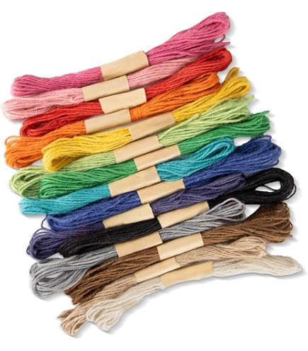 HSTECH 12 Rolls Colorful Jute String - 2mm Thick, 25 Meters Each, For Crafts, Gift Wrapping, Plant Hangers - View #9