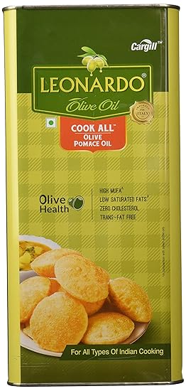 Leonardo Pomace Olive Oil Tin, 5L