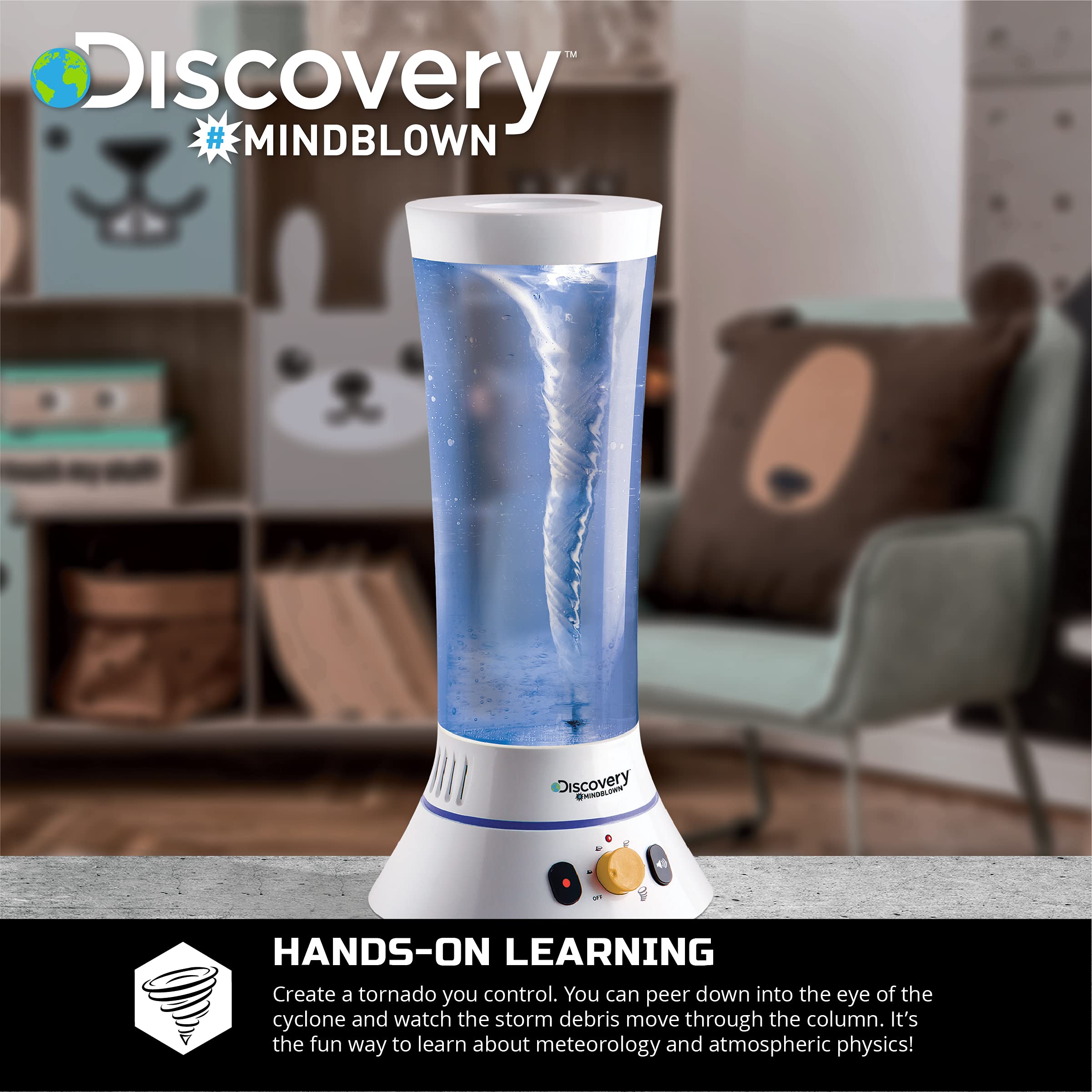 Discovery Tornado Lab, 5-Speed Cyclone Controller, Educational Learning Activity Kit, Fun and Exciting Toy, STEM Experiment Set for Boys, Girls, Kids Ages 6+