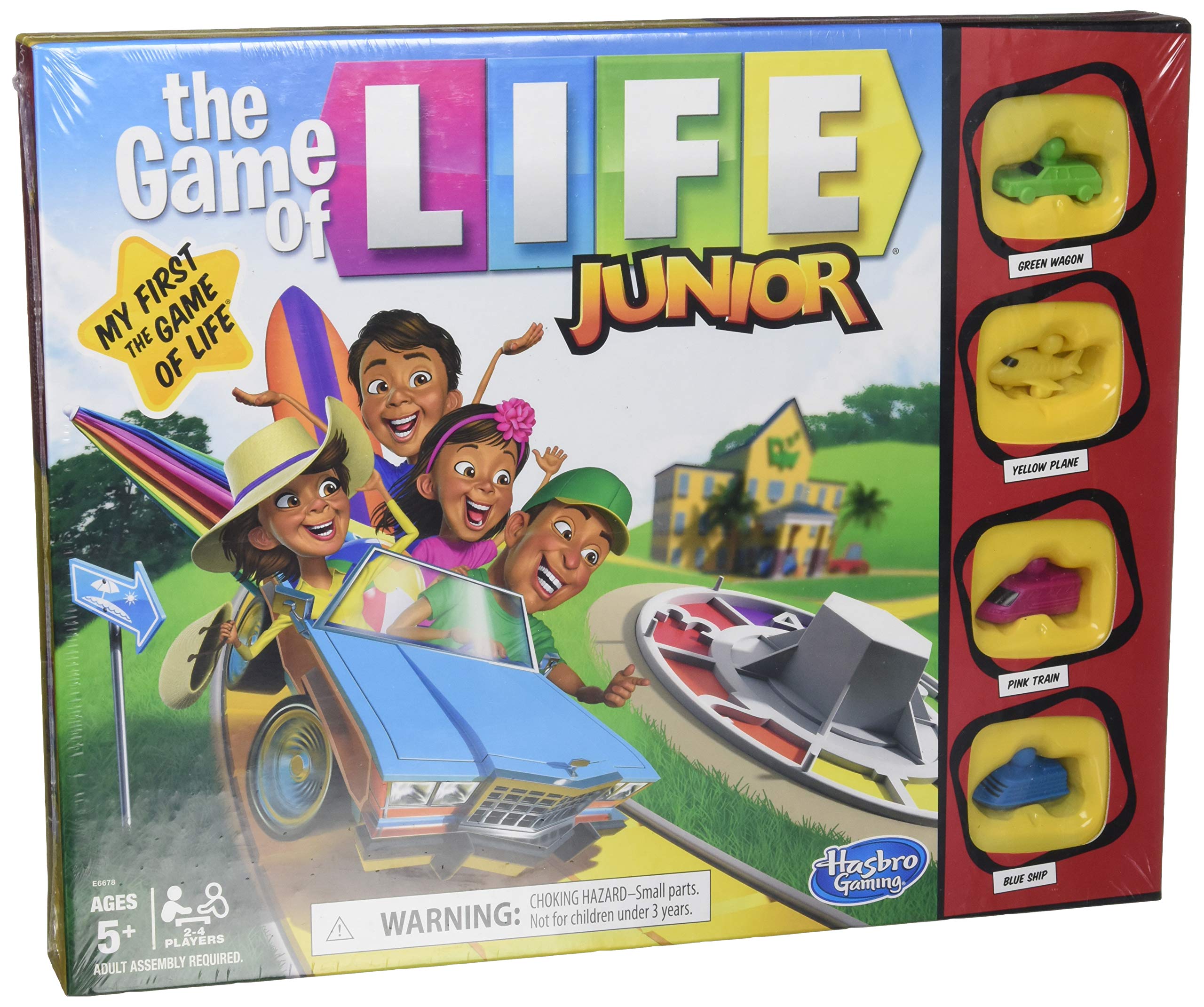 The Game of Life Junior Board Game for Kids Ages 5 and Up, Game for 2-4 Players