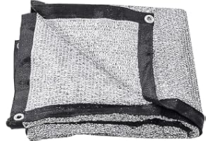 Mychoiii 6.5ft x 6ft Aluminet Shade Cloth 70% Reflective Aluminium Shade Netting Sun Shade Cover with Grommets for Cars, Dogs, Outdoor, RV, Garden Patio