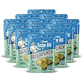 SuckerPunch Pickles in a Pouch, Classic Dill, 3.4oz, Low Calorie | Gluten Free, Sugar Free, Vegan, Keto, Low Calorie, Kosher, Ready to Eat, On-the-Go, Single Serve Pouches, Non GMO