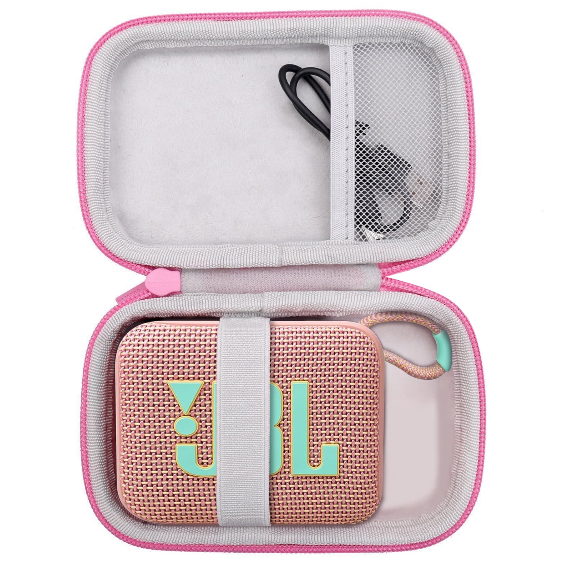 co2CREA Hard Carrying Travel Case for JBL GO 3 /Go 4 /GO 5 Ultra Portable Waterproof Bluetooth Speaker,(Case Only,Speaker not included)