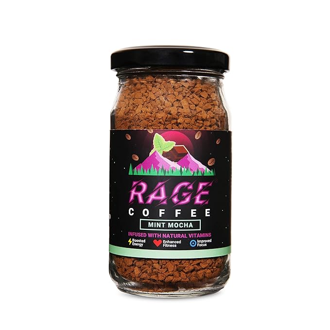 Rage Coffee 50 Gms Mint Mocha Flavour Premium Arabica Instant Coffee Boldest, Smoothest