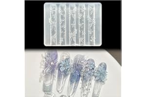 BHCCXZ 3D Butterfly Flower Gel Nail Art Mold Arts Resin Petal Molds for Accessories Supplies Flowers Silicone Tools Grace Nails Style