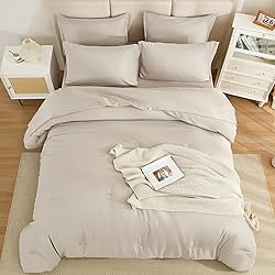 Litanika Comforter King Size Set Tannish Grey - 7